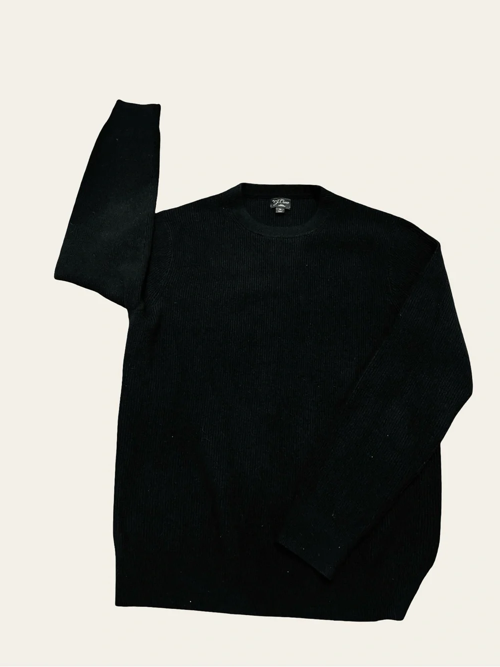J Crew Jcrew 100% Cashmere Black Crewneck Pullover Sweater Sz M Preppy Classic